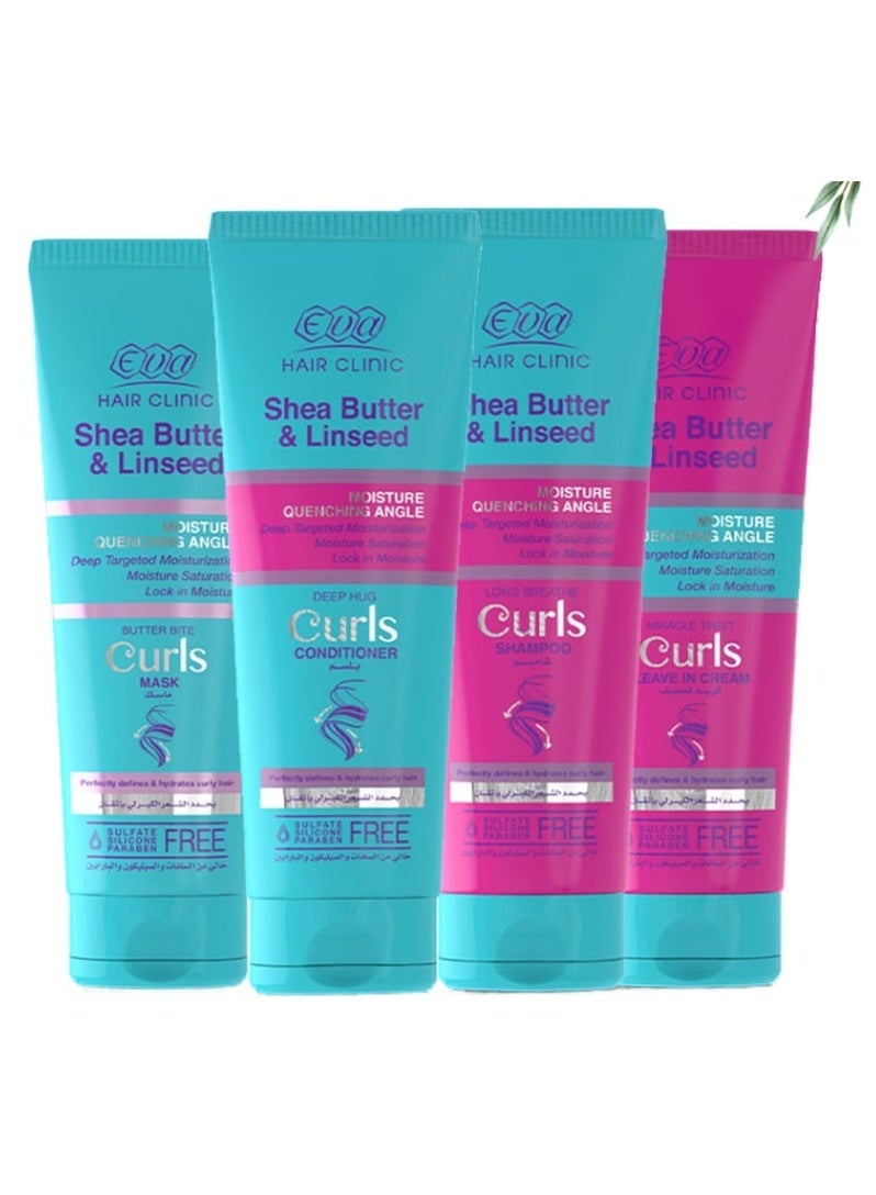 إيفا بلسم هير كلينيك كيرلز بزبدة الشيا وبذور الكتان - (٢٣٠ مل) | ترطيب عميق للشعر المجعد | التحكم بالتجعد وتغذيته - Image 3